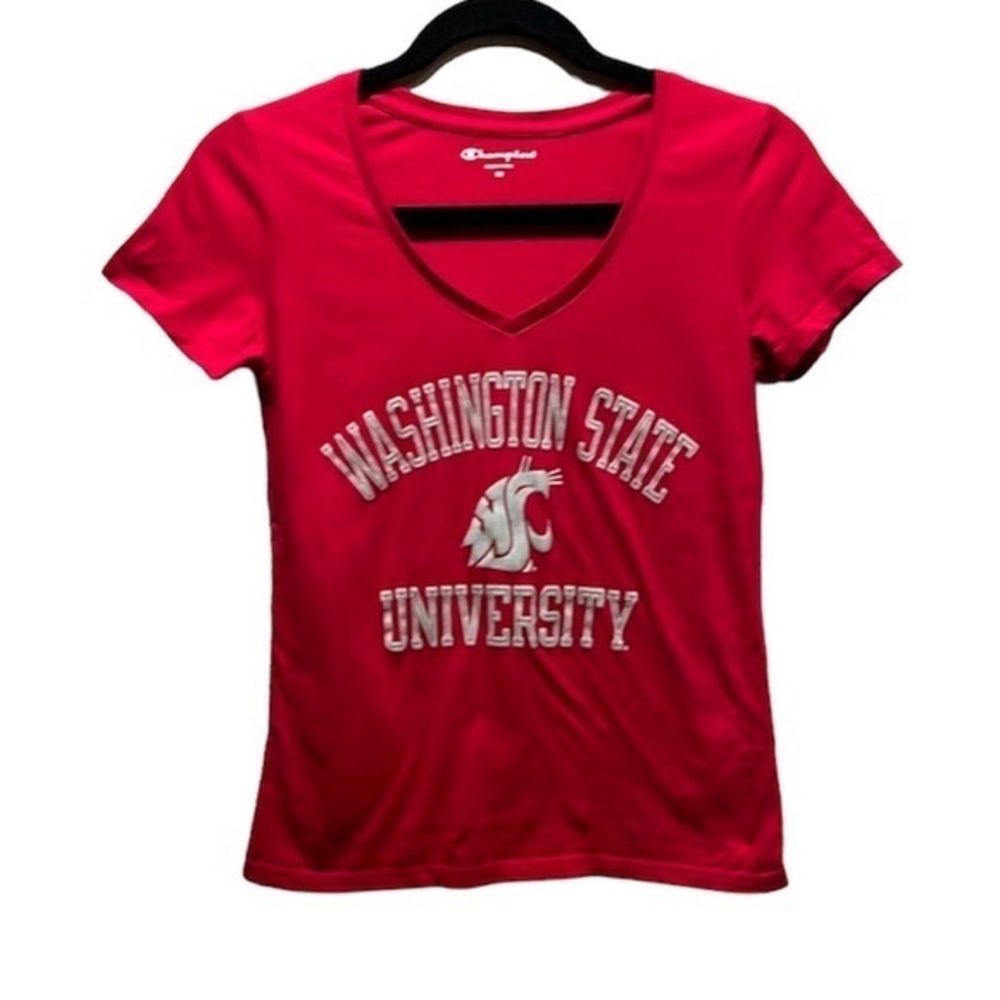 WSU Washington State University Women’s V Neck T Shirt Cougars Size XS